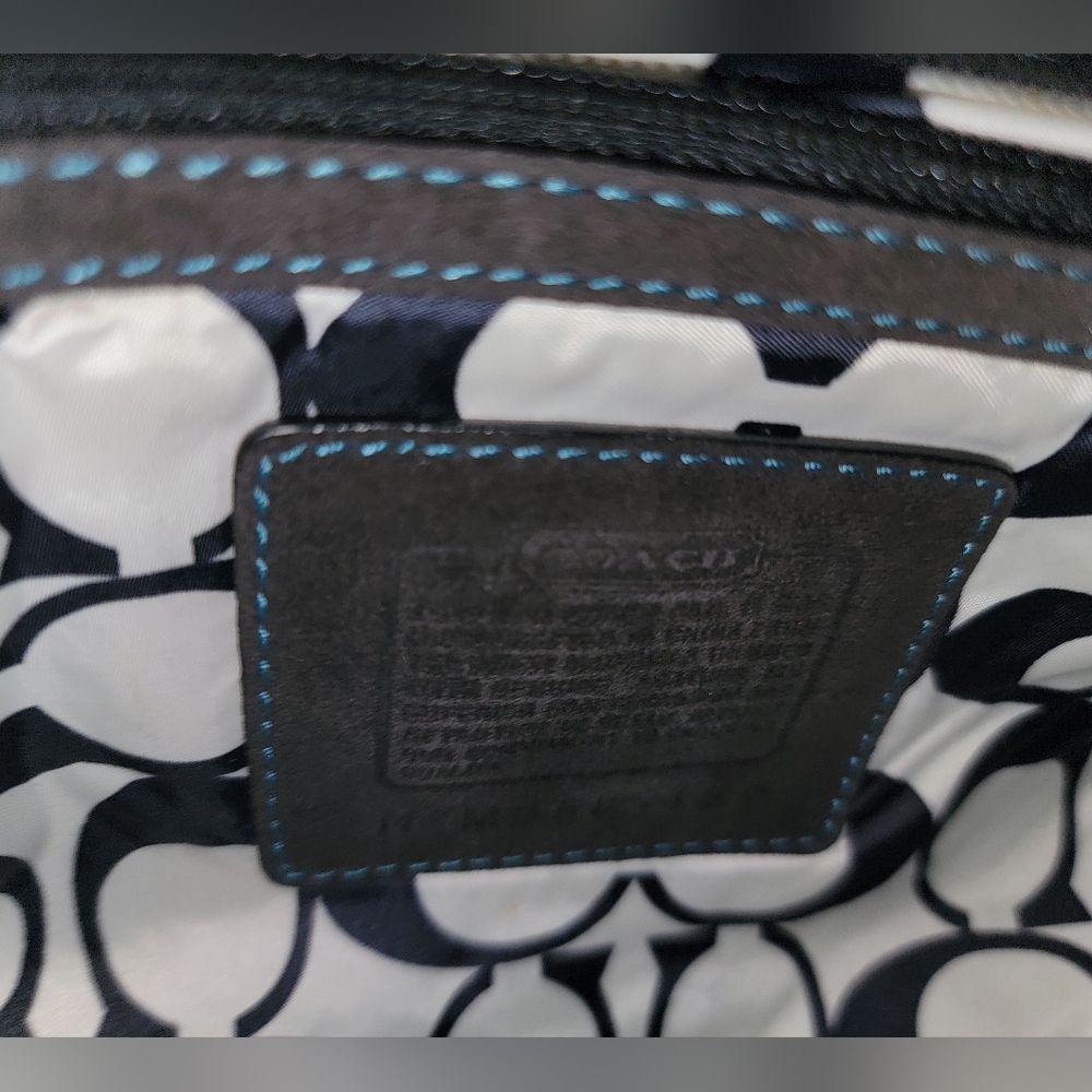 COACH Hampton Black Satin Mini Tote (No. AG5M-126) - Picture 5 of 7